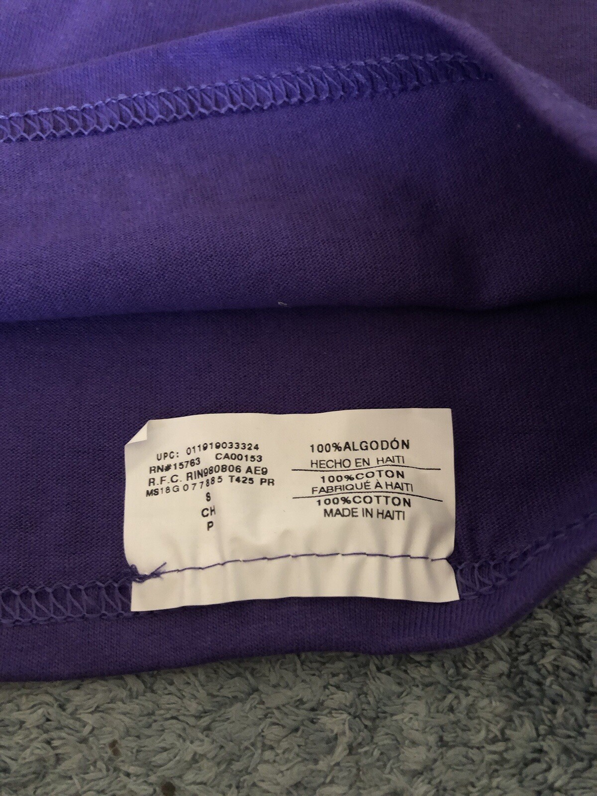 Bulk Lot Of 17 New Champion 100% Cotton T-Shirt T425 Purple Tagless SMALL gallery