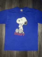 Blitzz Intl Vintage T Shirt Tee Peanuts Snoopy Blue Large