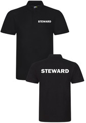 EVENT STEWARD POLO SHIRT WORKWEAR SECURITY OFFICE DOORMAN BODYGUARD SIA uniform