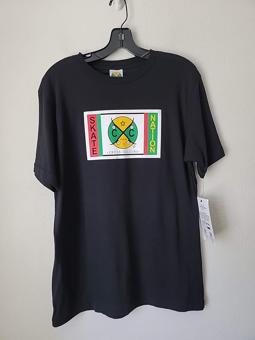 Zumiez Skate Nation T Shirt Men's Medium Black Cross Color Ghana New gallery