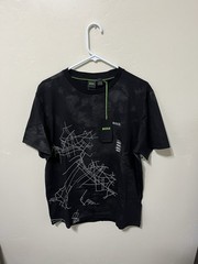Hugo BOSS Men’s Decorative Reflective Relaxed-Fit T-Shirt Sz L 100% Authentic