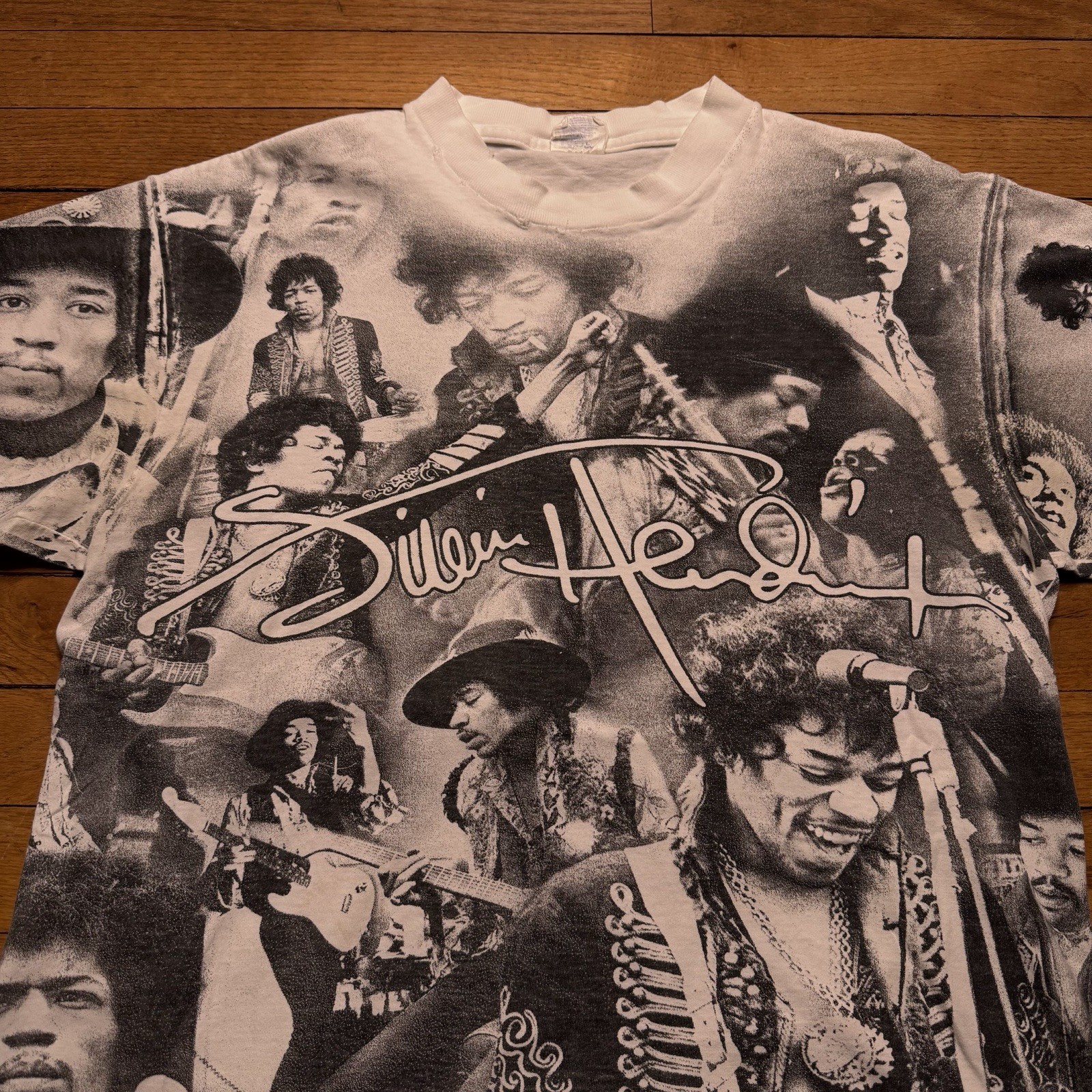 Vintage 90’s Jimi Hendrix All Over Print Winterland T Shirt 1996 Size Large AOP gallery