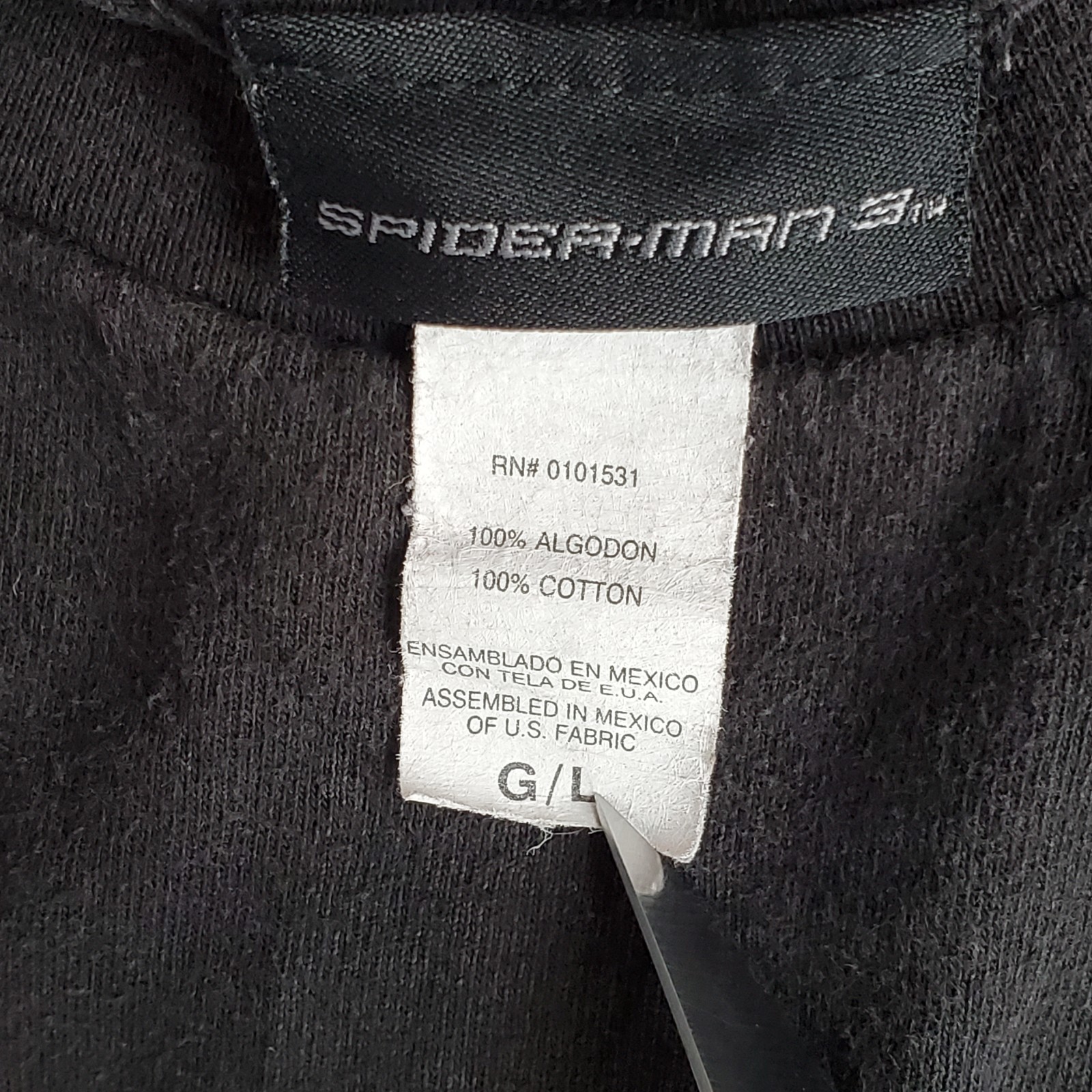 Spiderman 3 Movie Promo Shirt Vintage 2007 Black Suit Symbiote Venom Mens L gallery
