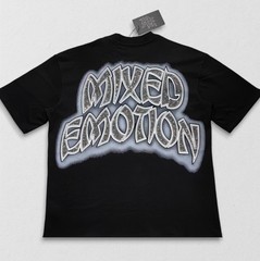 NEW 2026 Mixed Emotion Black “Seaside” Rhinestone High-Quality Men’s Tee S-XL