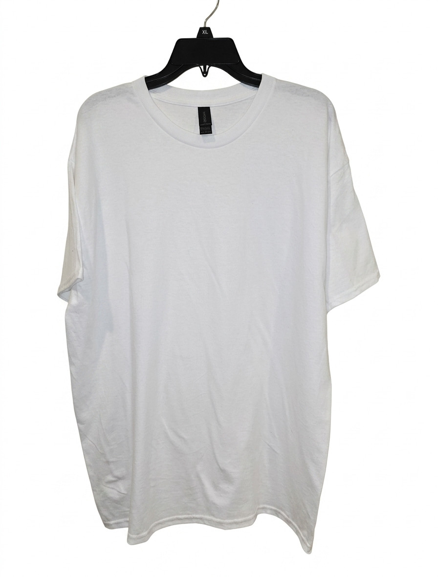 Gildan Heavy Cotton Crew Neck T-Shirt Blank Tee Short Sleeve White Size M gallery
