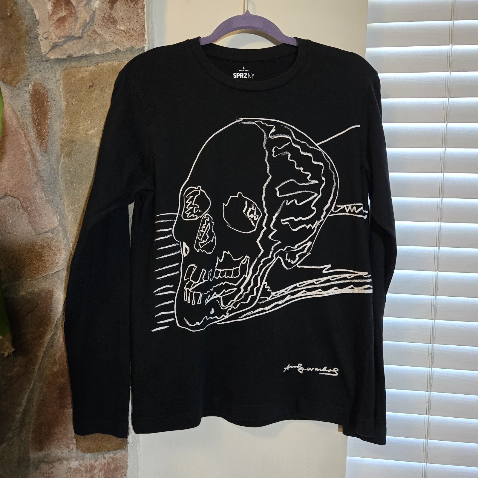 Rare Sprz NY Andy Warhol Skull long sleeve tee gallery