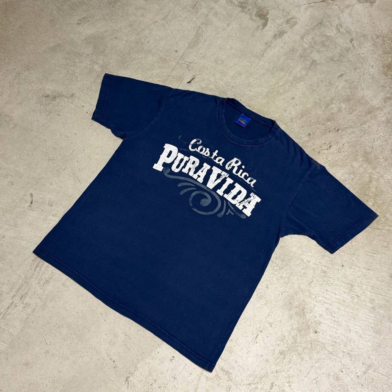 Rana Tropic Costa Rica Pura Vida Navy Blue Graphic T-Shirt gallery