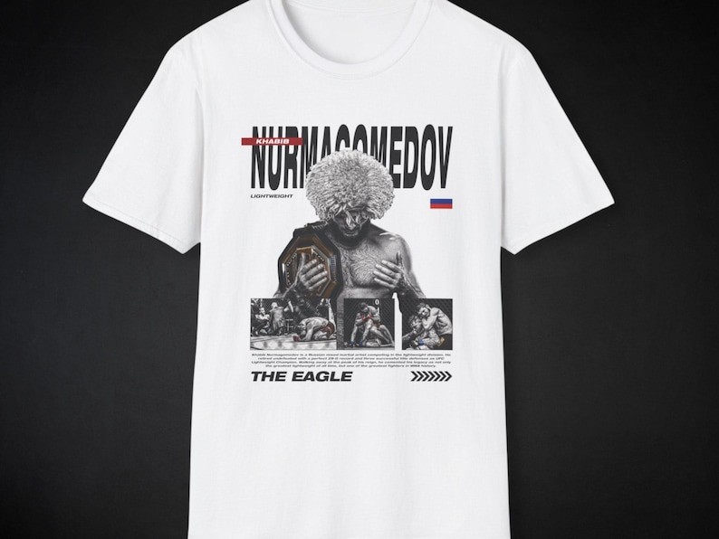 90s Bootleg Dagestan Eagle MMA Fighter Vintage Graphic Tee T-Shirt
