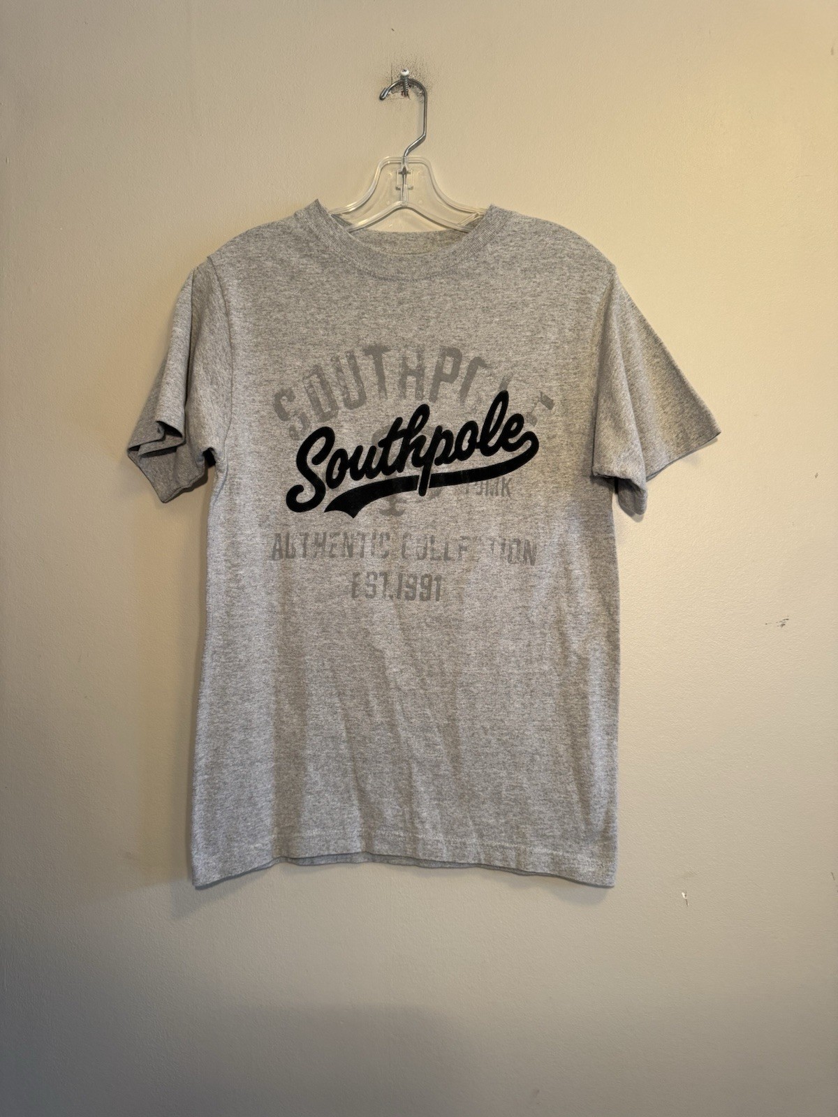 Southpole Authentic Collection T-Shirt Grey Graphic Tee Y2K Streetwear Medium