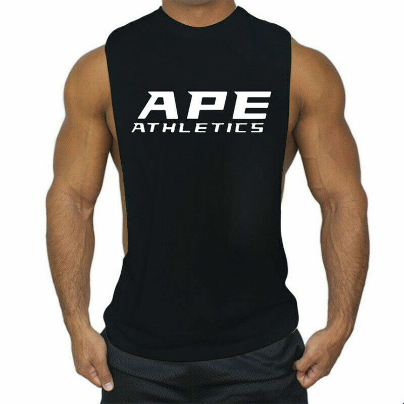 100% Cotton Tank Top Bodybuilding Athletic Workout Muscle Fitness Vest Stringer gallery
