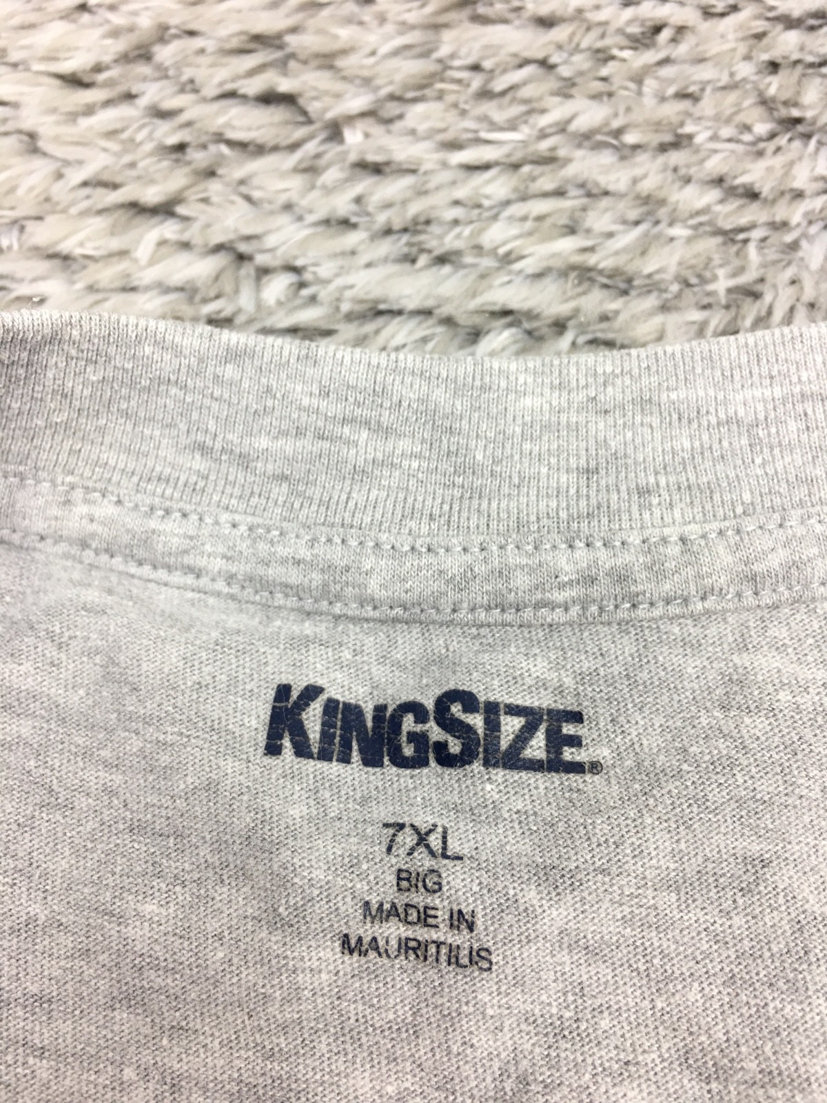 King Size Shirt Mens Size 7XL Big Gray Long Sleeve Cotton gallery