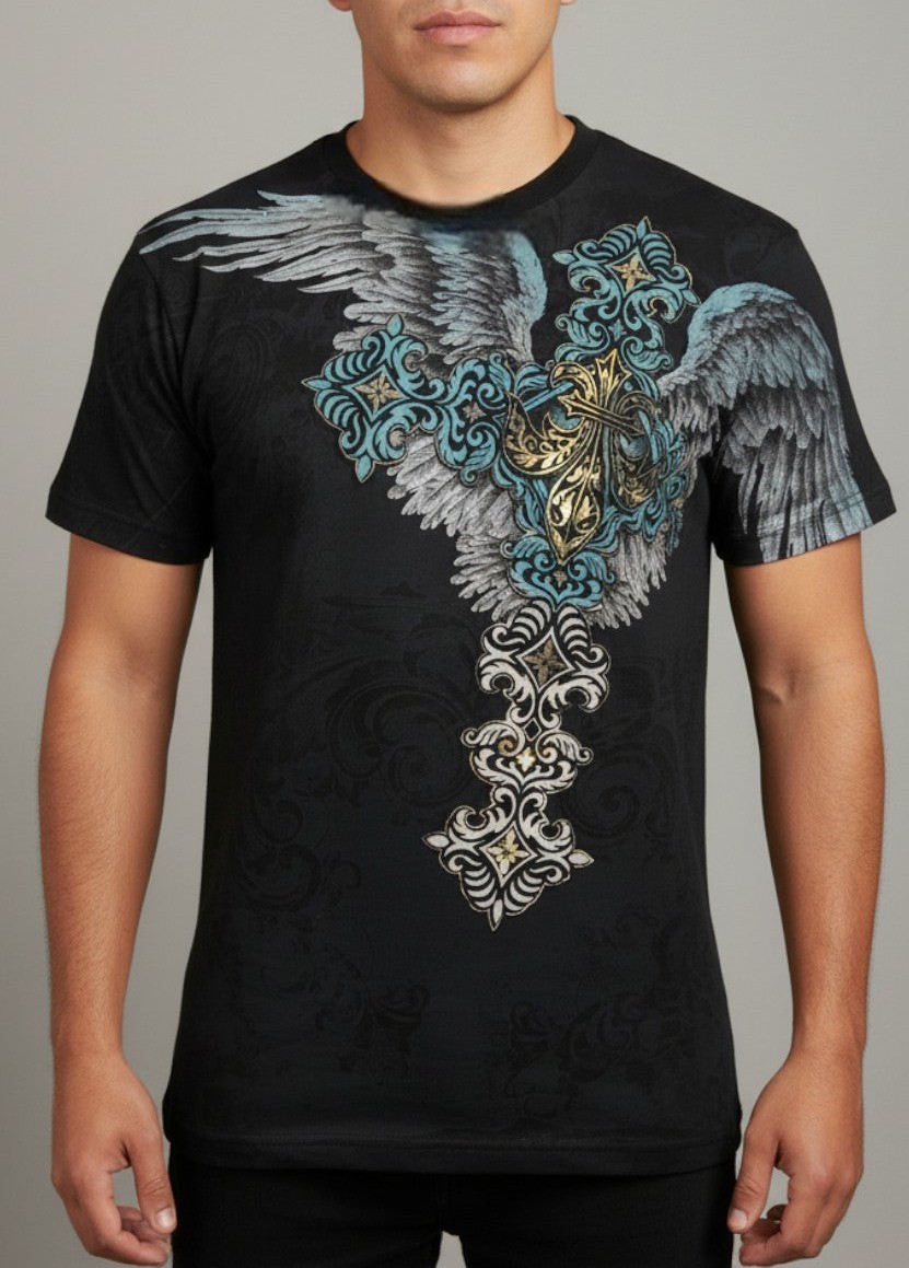 Xtreme Couture By Affliction Men's T-Shirt SINNERS Tattoo Biker Black gallery