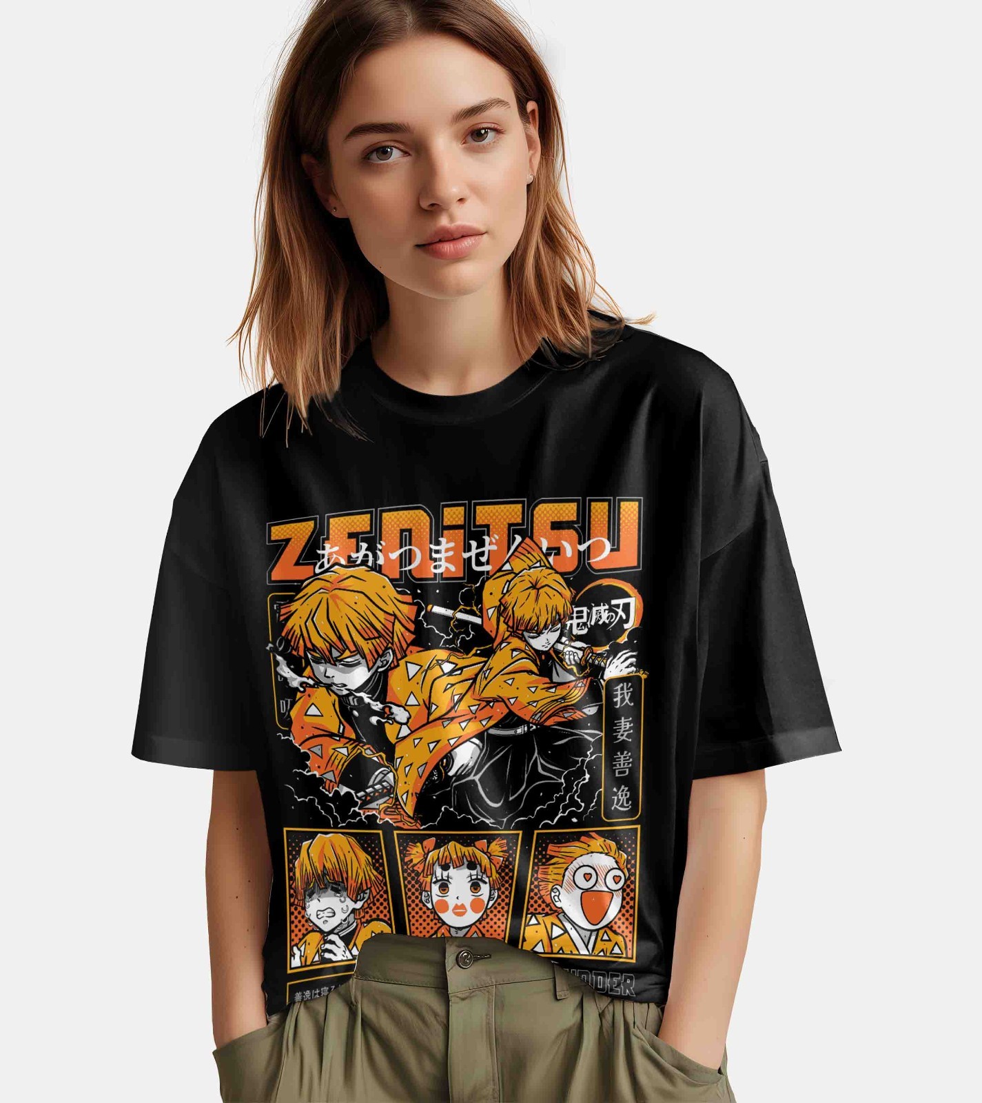 Demon Slayer Shirt Zenitsu Tshirt Tanjiro T-Shirt Muzan Doma Tee Inosuke Nezuko gallery