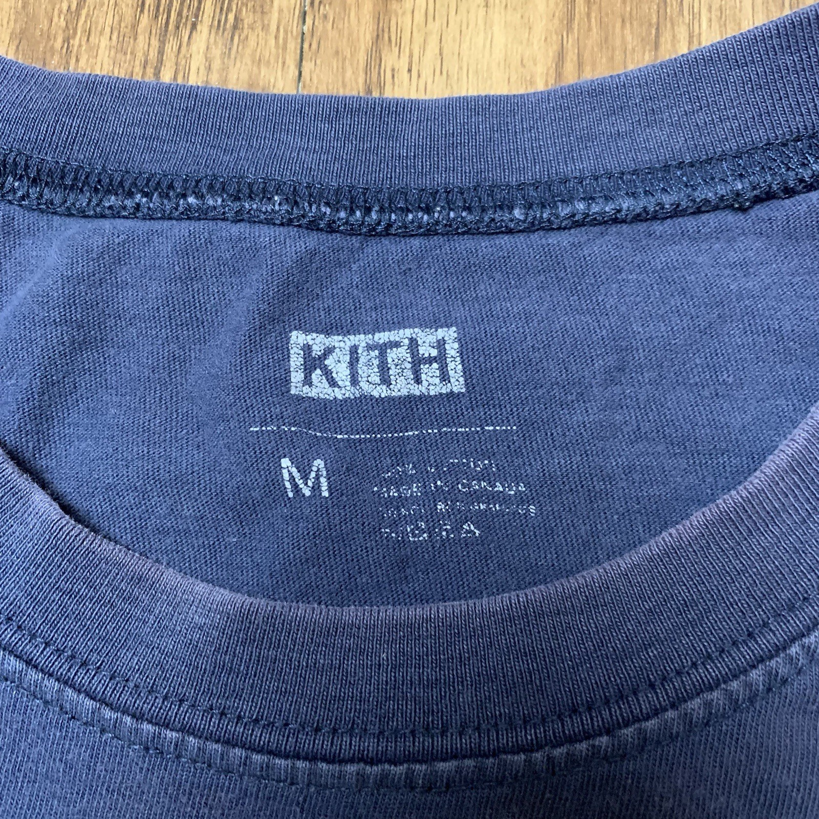 Kith T Shirt Size Medium Short Sleeve Lightweight Summer Shade Navy Blue Tee gallery
