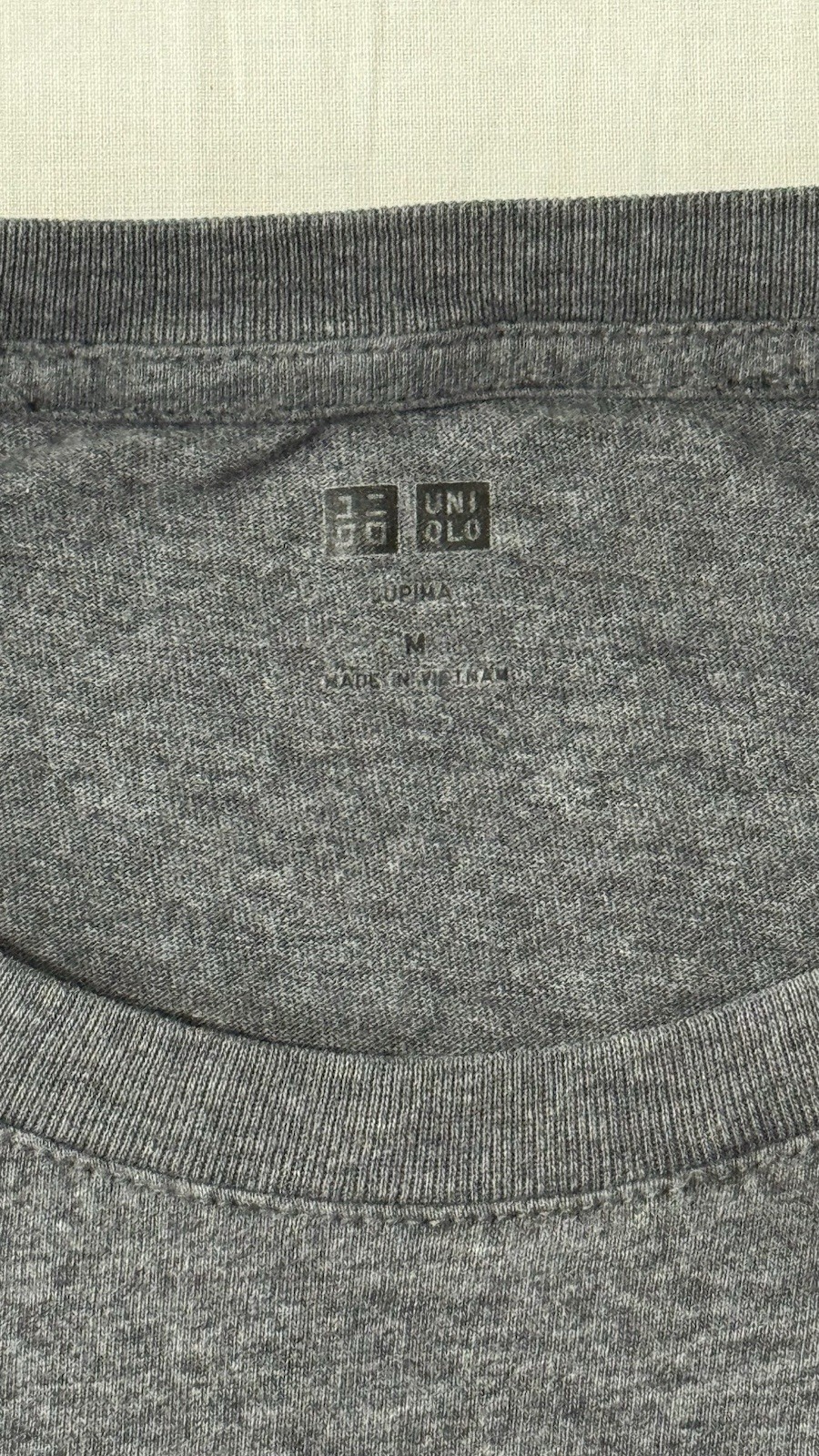 Uniqlo Supima Cotton Crew Neck Short-Sleeve T-Shirt Dark Gray Men’s Size M gallery