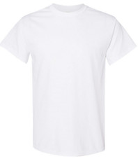 Hanes Unisex Short Sleeve white cotton blank plain T-Shirt for men and women