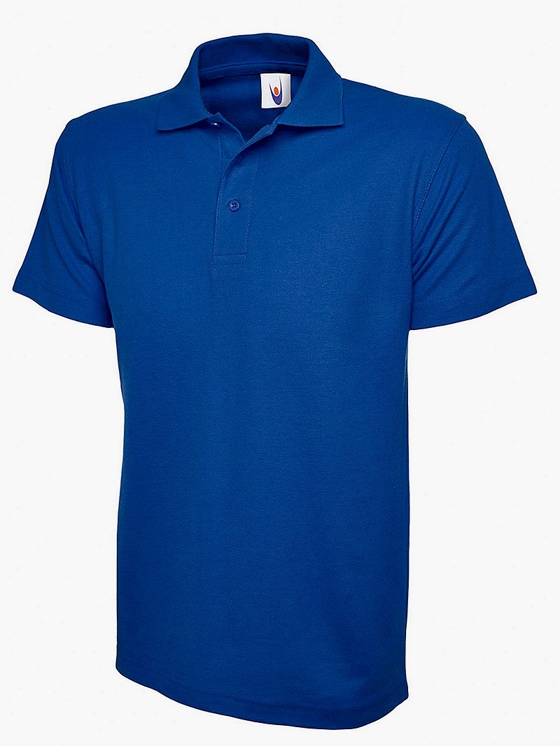 Royal Blue Pro Uneek Polo Shirt Press Studded Fastening Size large gallery