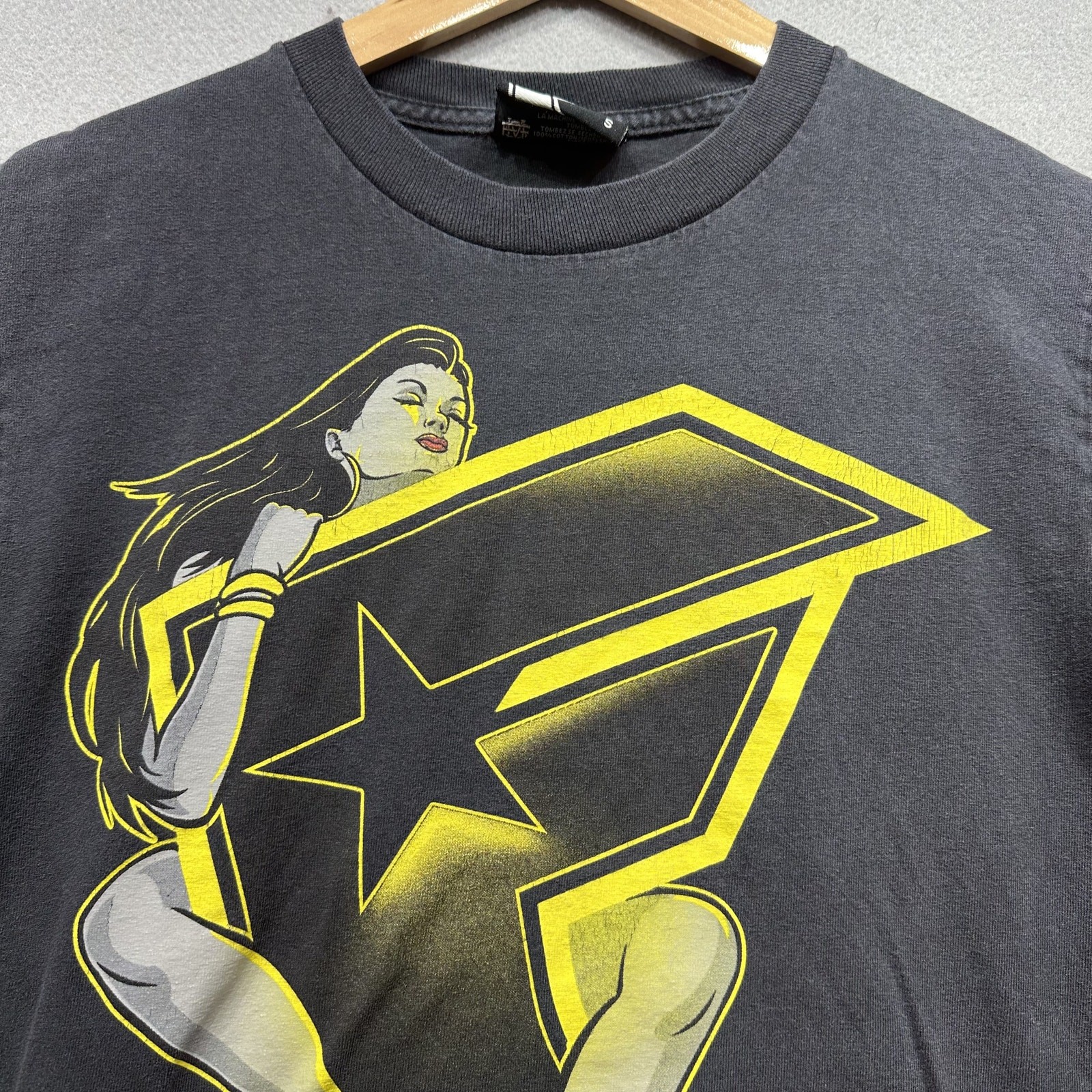 Vintage Famous Stars and Straps Cartoon Girl T Shirt Size Small gallery