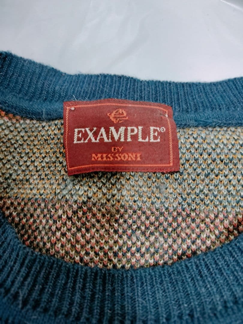 EXAMPLE BY MISSONI Men Italian Made Alpaca Blend Sweater Free Size Luxury Used gallery