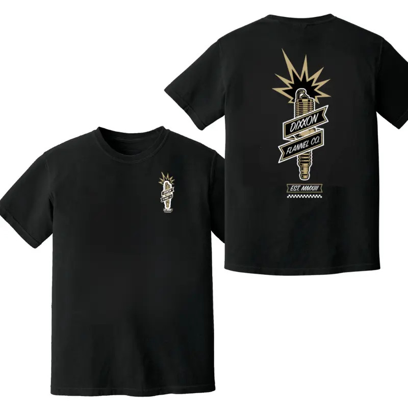Dixxon Vintage Spark Plug Mechanic T Shirt Classic Garage Graphic Tee