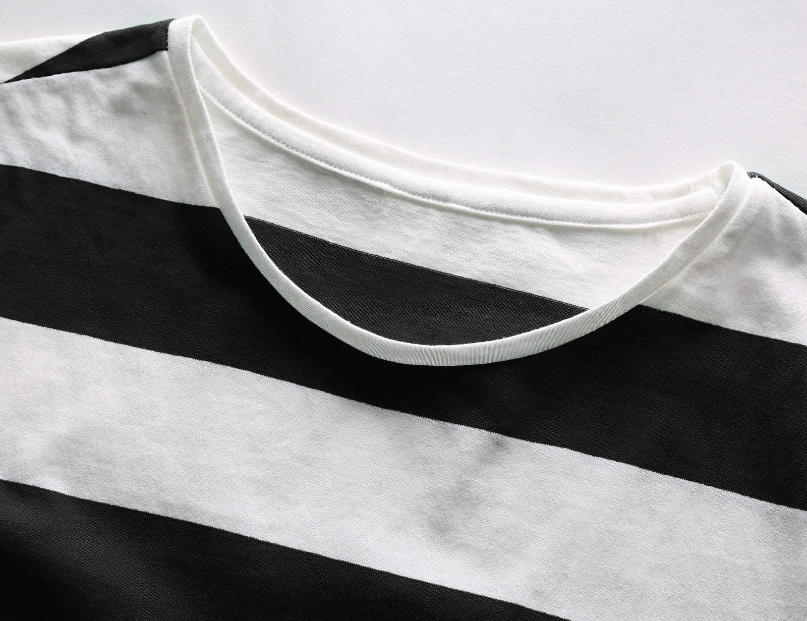 Zecmos Striped T Shirt for Men Crew Neck Slim Fit Wide Stripe Tee Cotton Top gallery