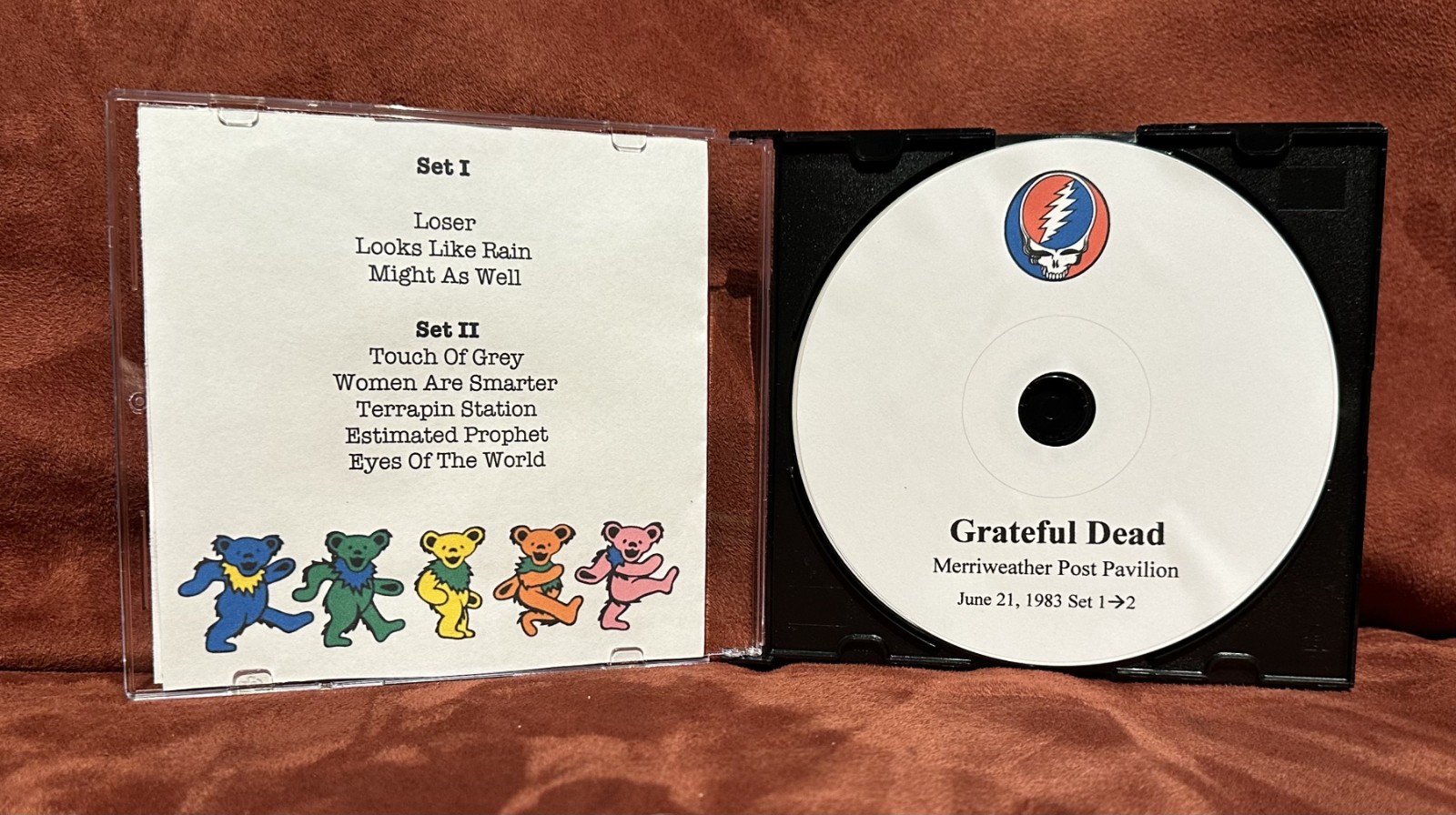 Grateful Dead complete show – Merriweather Post Pavilion 6-21-83 3 CDs