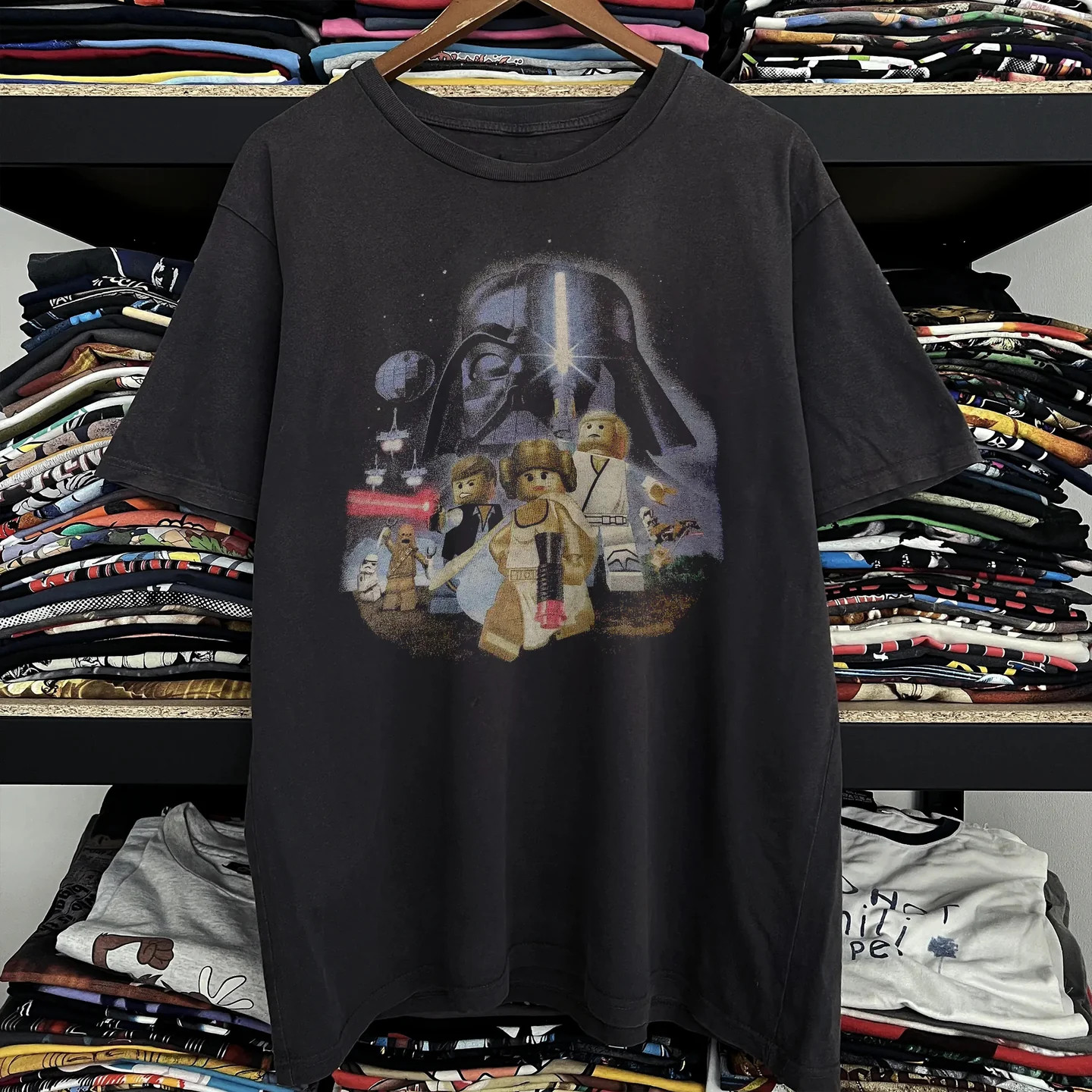 Vintage Lego Stars Wars Darth Vader Black T Shirt gallery