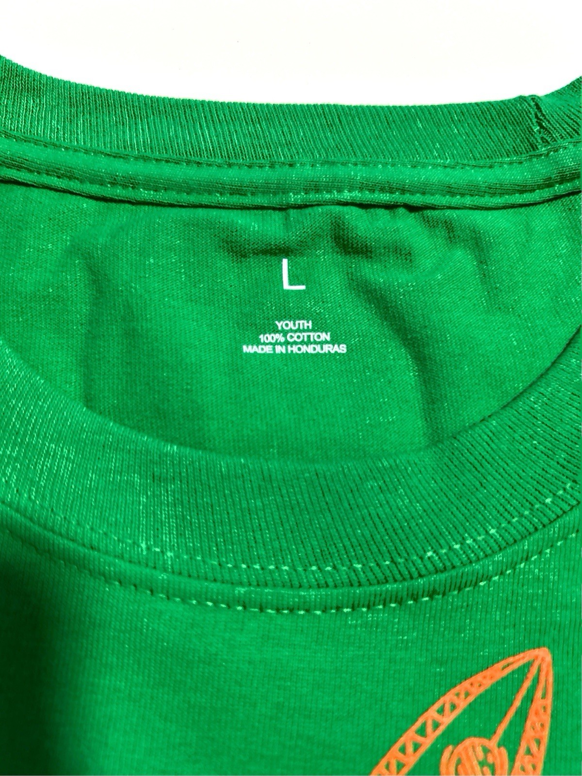 Official Apple T Shirt Apple Camp Today At Apple Green/Orange Size Youth L gallery