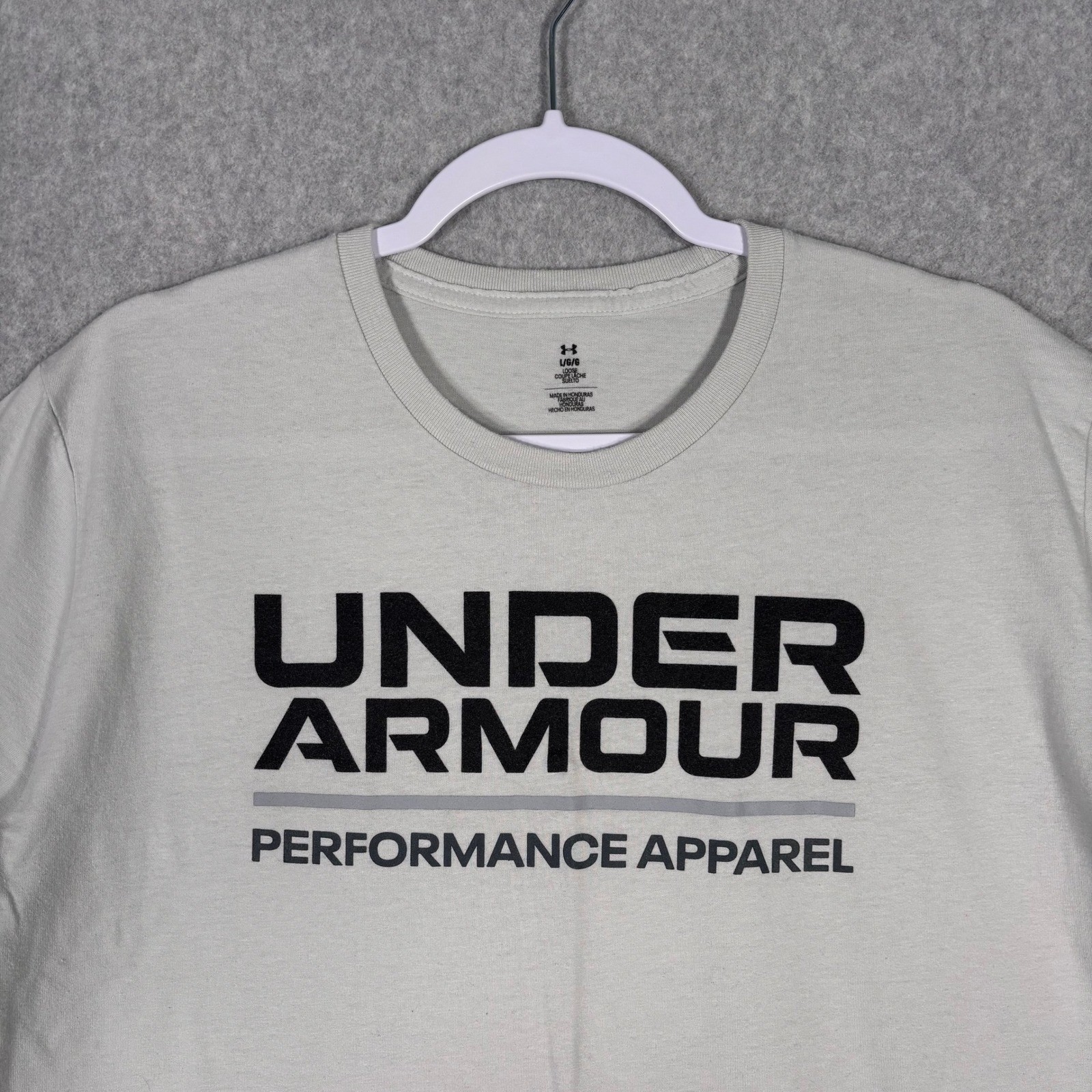 Under Armour Shirt Mens Medium Performance Apparel Graphic Loose Cotton Poly gallery