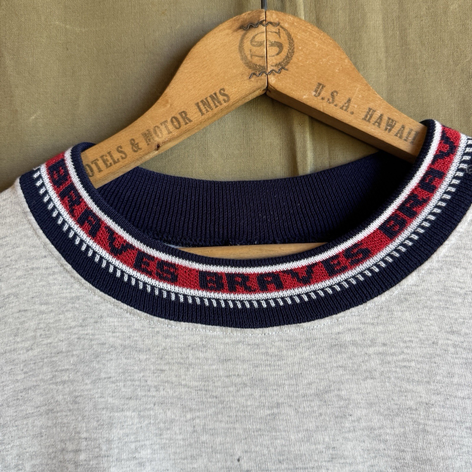 Vintage Atlanta Braves Baseball MLB Trench Ultra USA Single Stitch T Shirt Sz Lg gallery