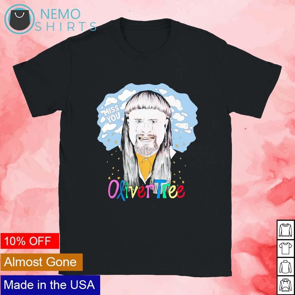 Oliver Tree Miss You Cartoon Shirt Black Graphic Tee