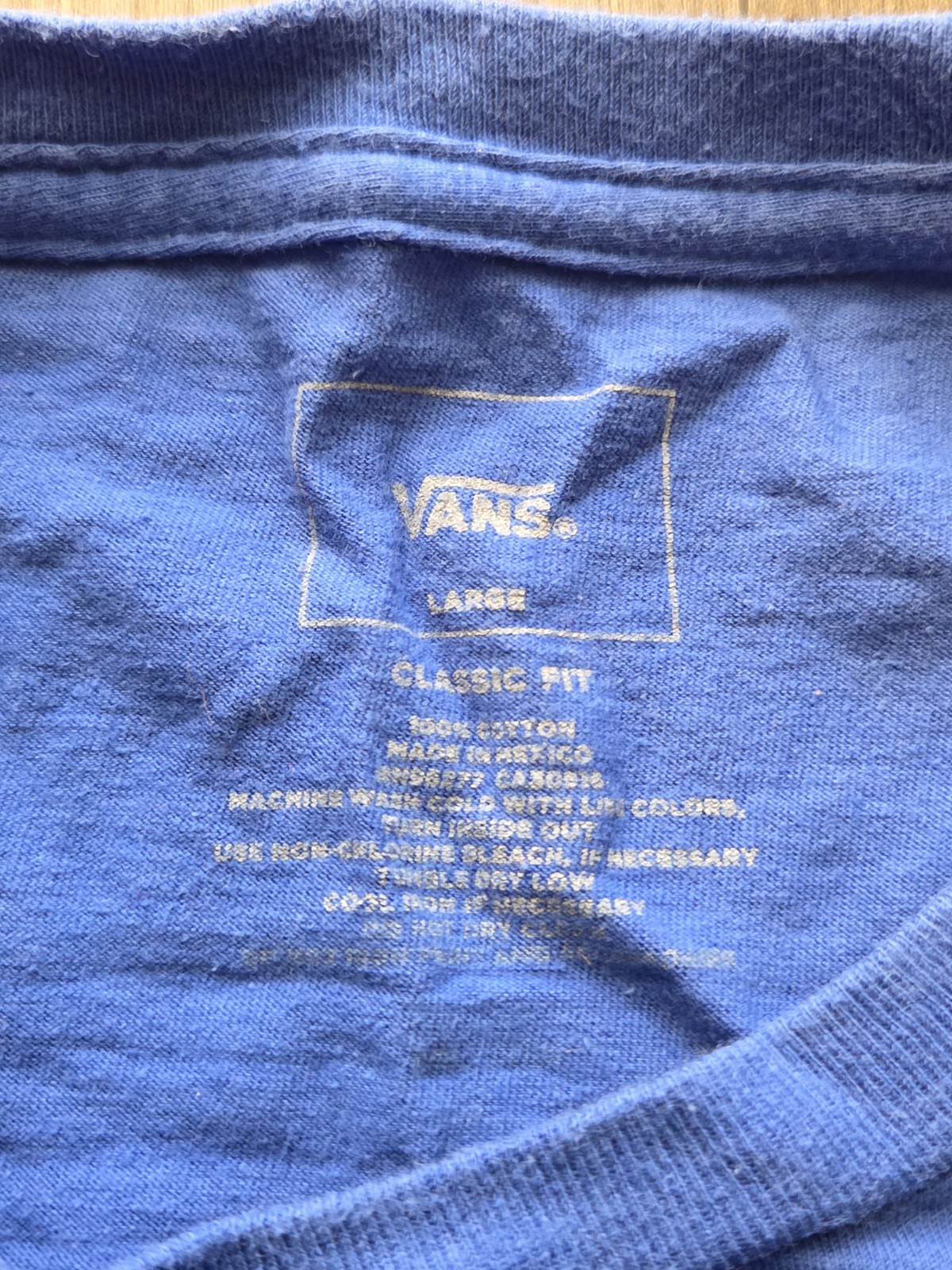 Vans Men's Blue Classic Fit Logo Graphic Print Crew Neck Tee Short Sleeve Size L gallery