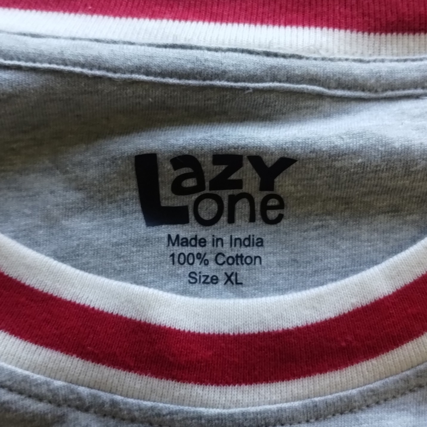 Lazy One Men's XL Gray/Black Raglan Long Sleeve Crew Neck Embroidered Moose Tee gallery