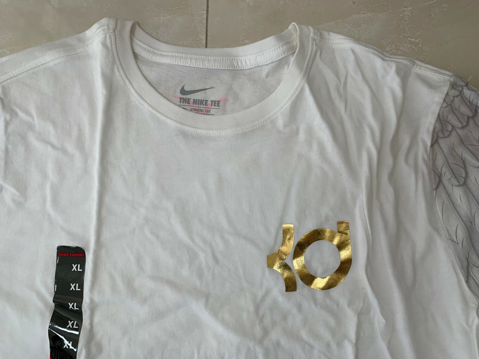 Nike KD 7 Aunt Pearl T-Shirt Men Kevin Durant VII White Gold 8 9 10 11 12 13 14 gallery