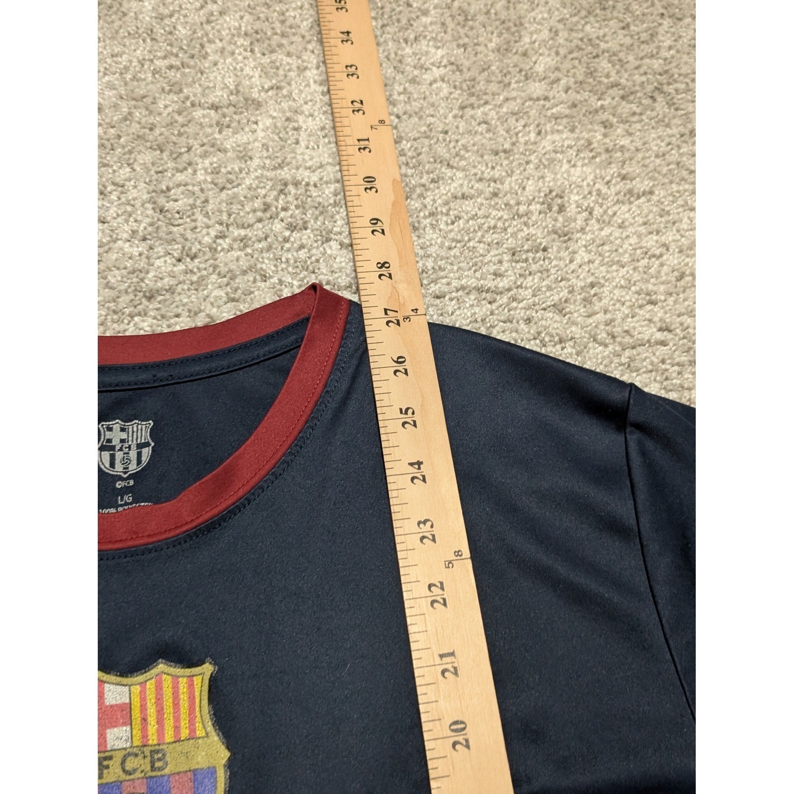 FC Barcelona Messi Graphic T-Shirt Mens Large Blue Soccer FCB Official Top gallery
