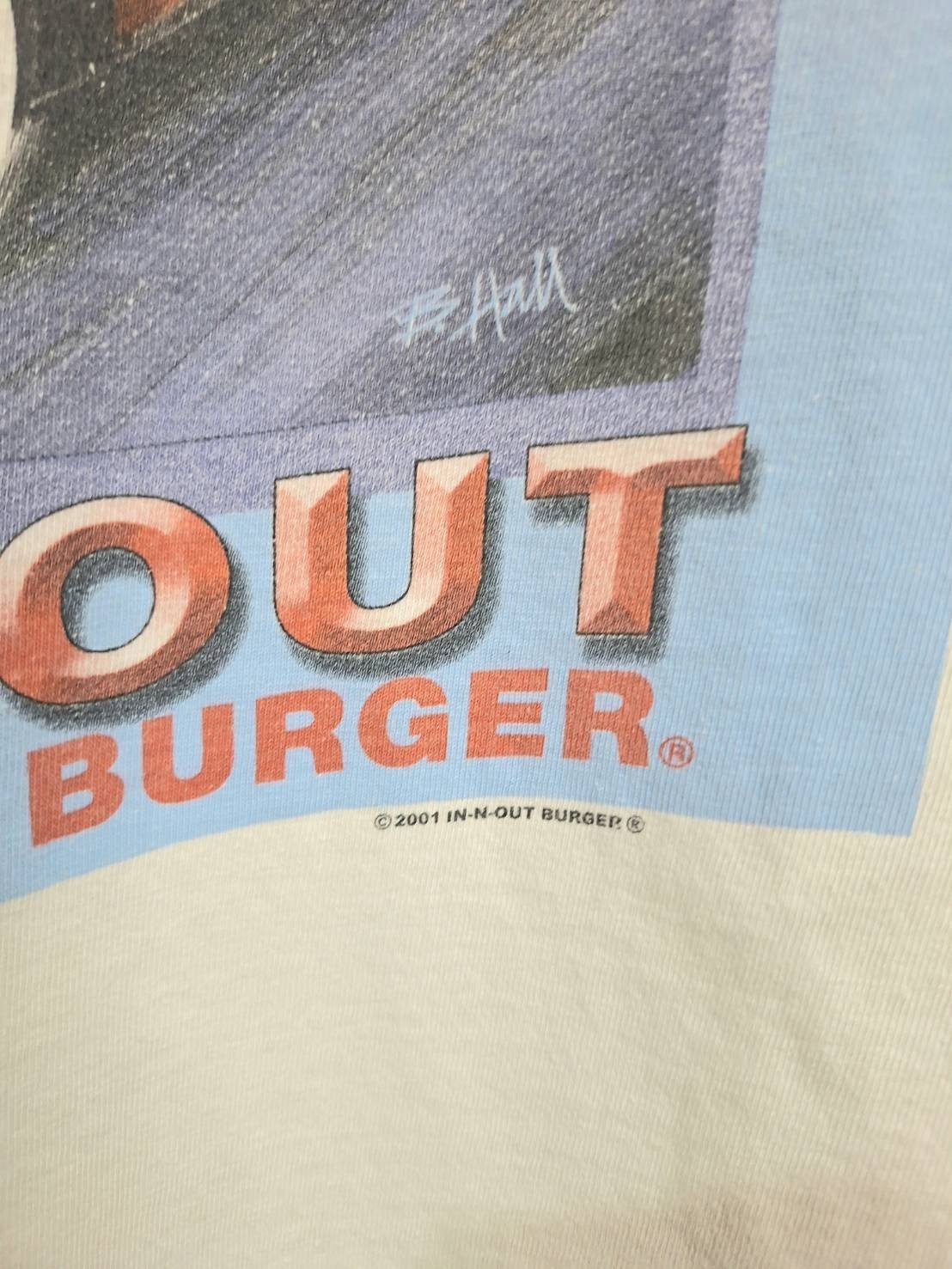 VINTAGE IN N OUT BURGER T SHIRT MENS L WHITE 100 COTTON 2001 GRAPHIC TEE gallery