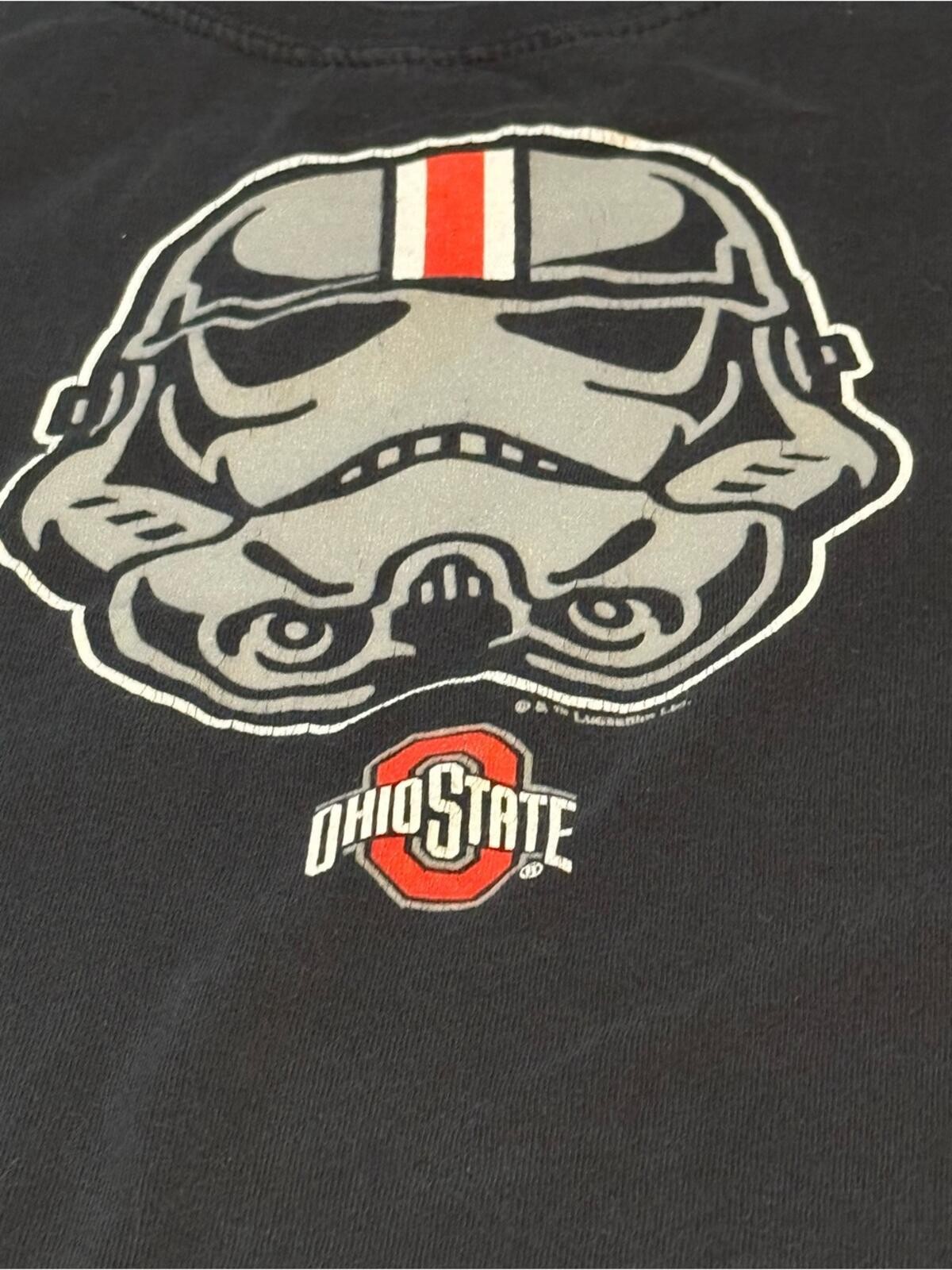 Ohio State Black Graphic Tee with Stormtrooper Helmet gallery