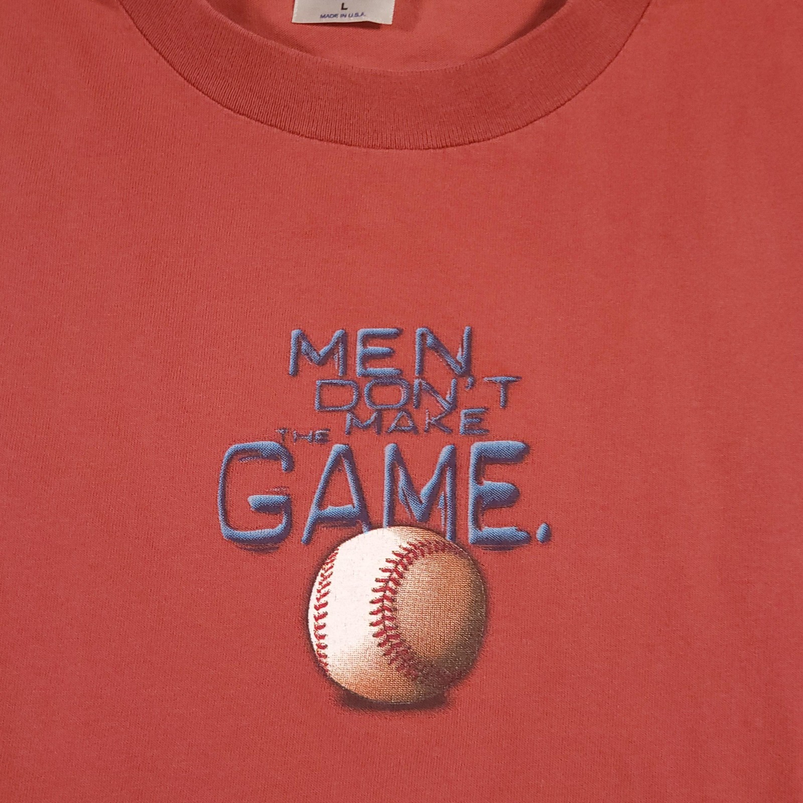 Vintage Big Ball Sports Shirt Mens Large Belton Made USA Baseball Graphic 90s Te gallery