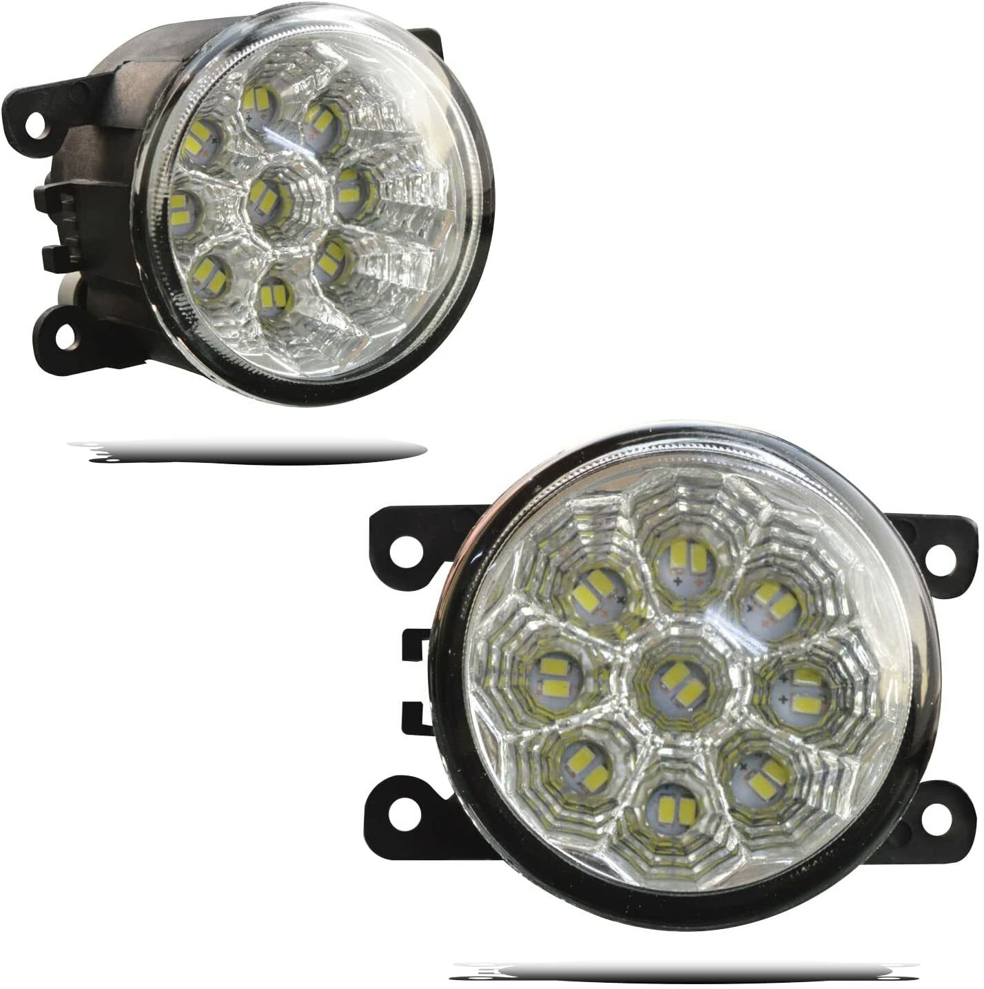 Citron Dacia Ford Nissan Vauxhal Pair of LED Fog Light Assembly with H8 Bulbs