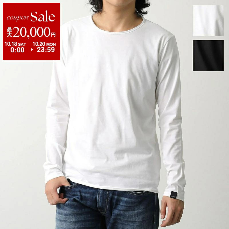 REPLAY Men's Long Sleeve Crew Neck T-Shirt Cotton Black only S or M or L or XL gallery
