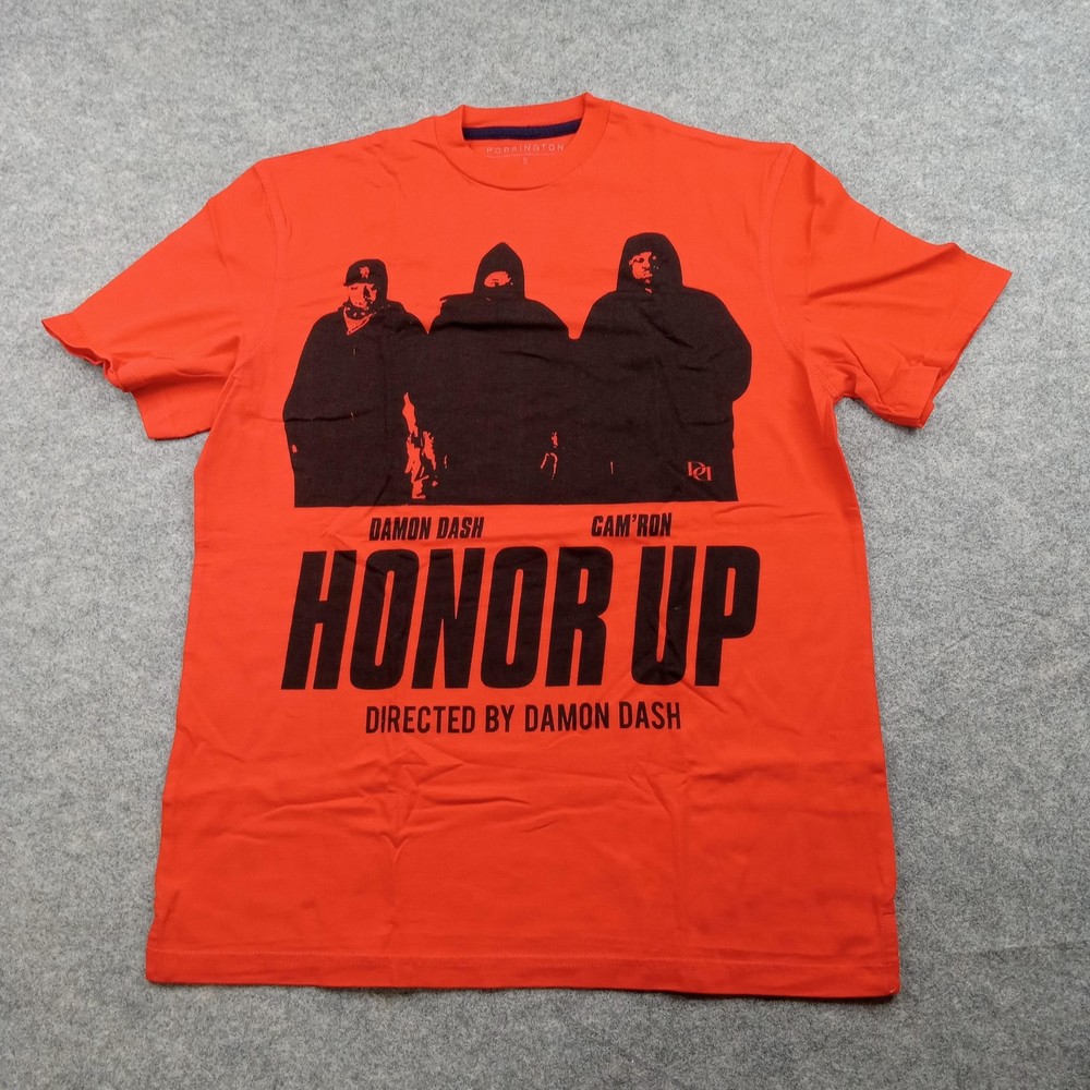 Poppington Shirt Men Small Red Honor Up Damon Dash Cam’ron Graphic Tee Rap Movie