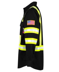 FR Shirts High Visibility Button Down 7.5oz ANSI/ISEA Type O Class1 Flame Res…