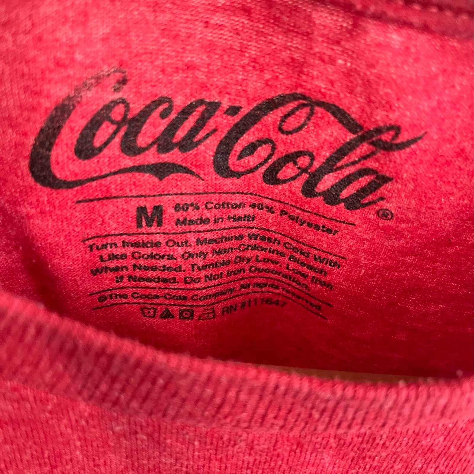 Coca Cola Coke Graphic Logo Short Sleeve Red T Shirt Tee Mens Size M gallery