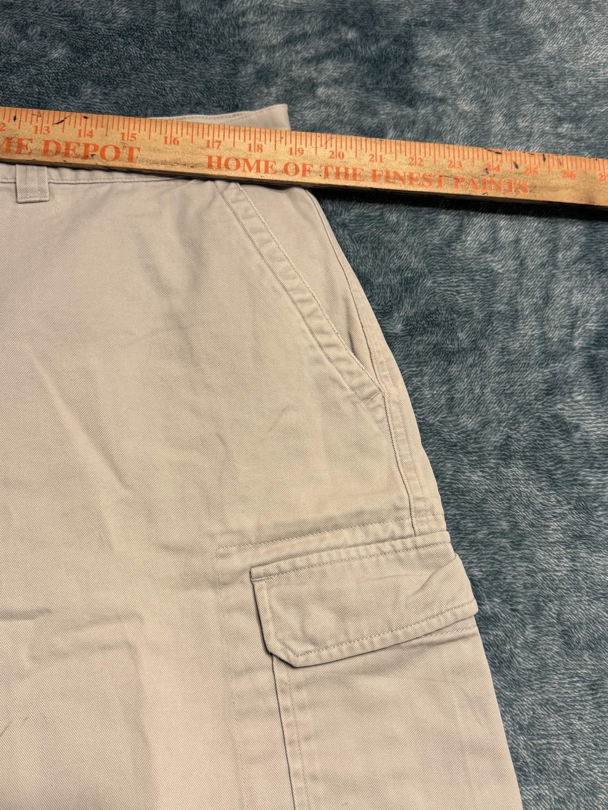 Foot Locker Cargo Shorts Mens 38 Tan Khaki 100% Cotton Twill Flat Front Outdoor gallery