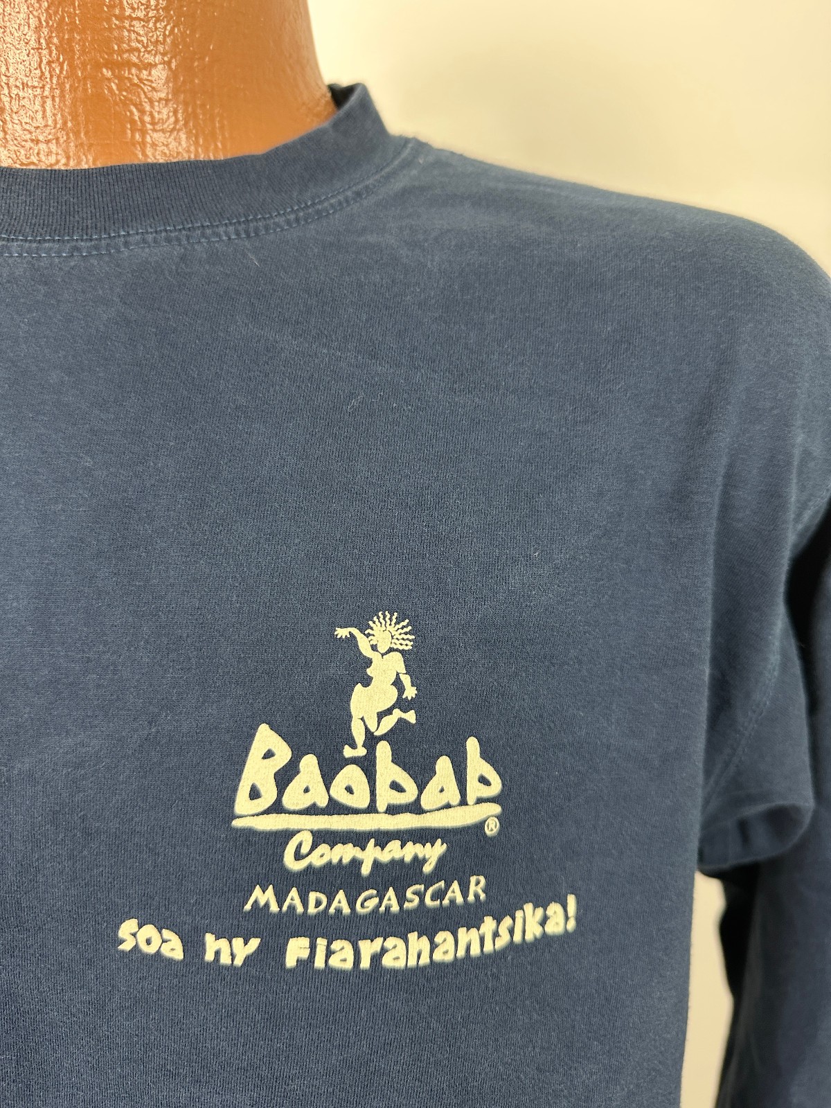 Beer Shirt Medium M Africa Madagascar Three Horses Pilsner Souvenir Navy Baobab gallery