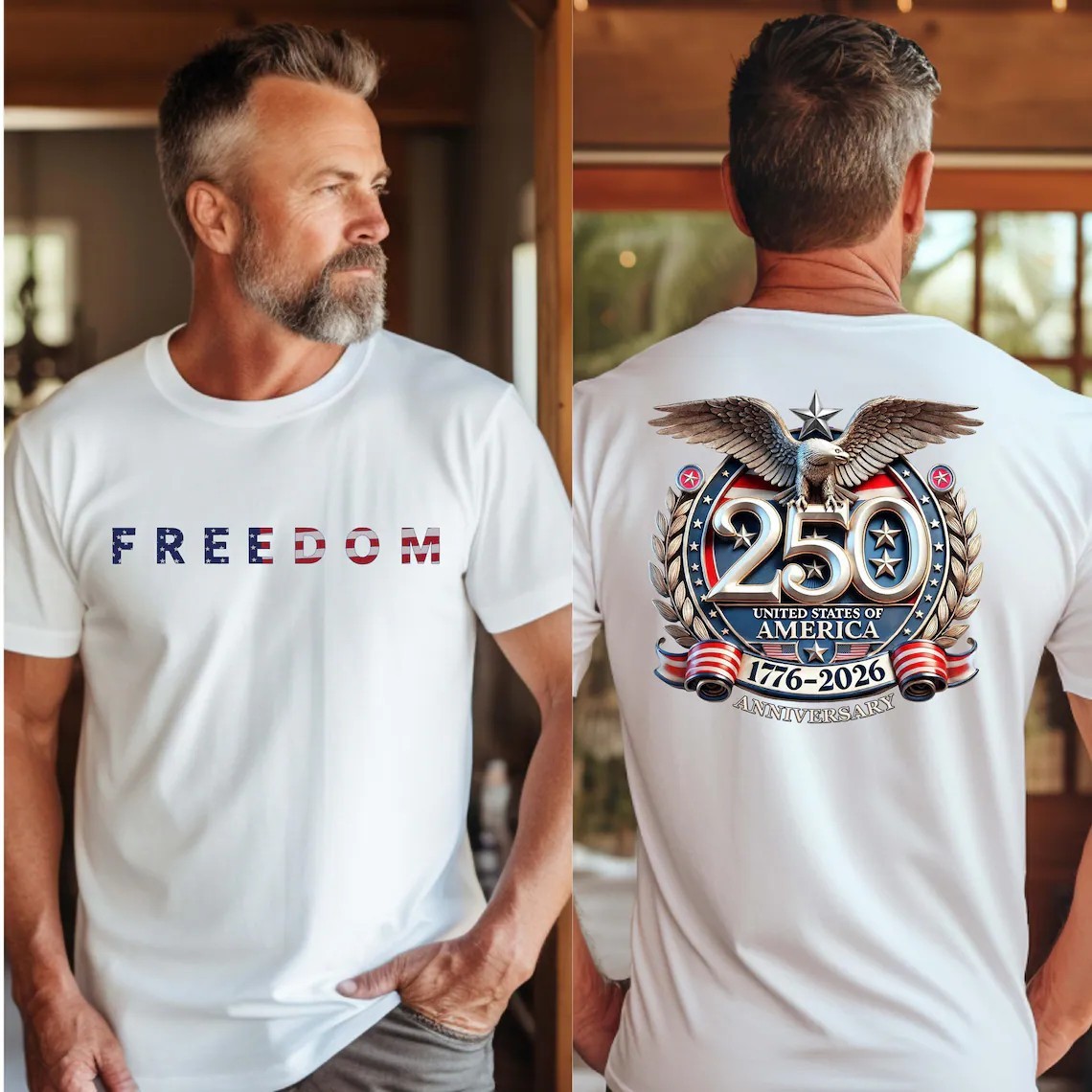 Freedom 250th Anniversary Shirt, Sweatshirt & Hoodie, USA 250 Years Independence gallery