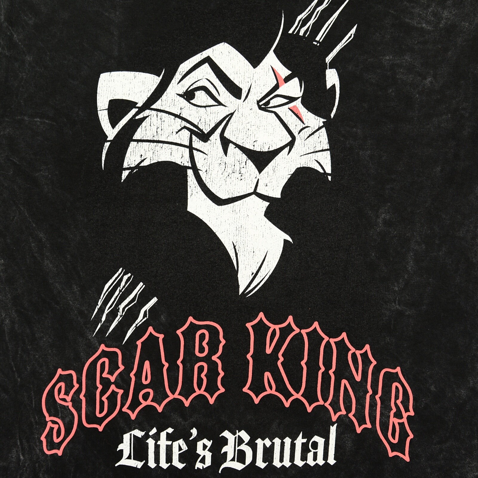 Scar Lion King Disney Villains Life's Brutal Mineral Wash T-Shirt Adult Sz M NWT gallery