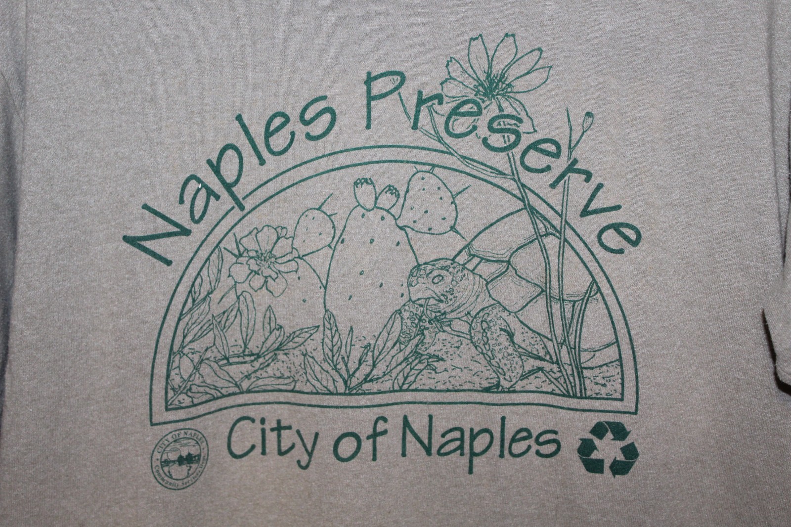 VINTAGE NAPLES FLORIDA Preserve Eco Pull-On Crewneck Y2K Tee T-Shirt Men LARGE gallery