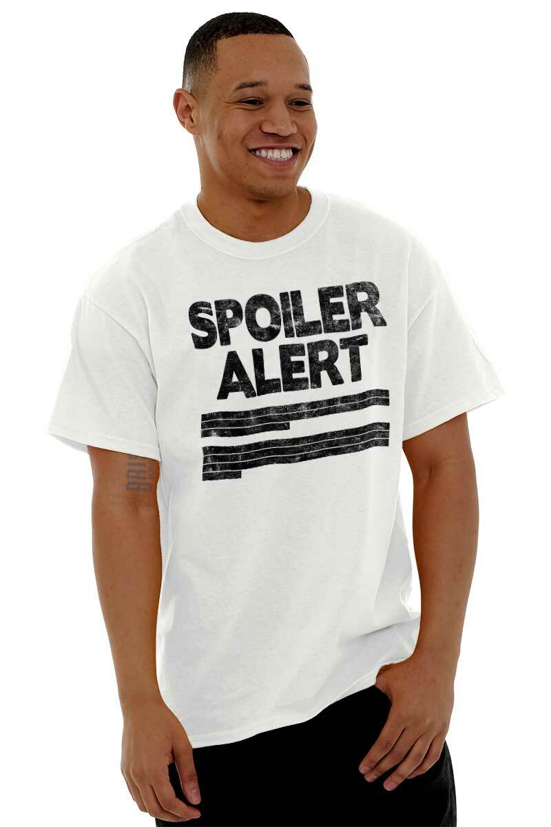 Spoiler Alert Funny Sarcastic Humor Joke Womens or Mens Crewneck T Shirt Tee gallery