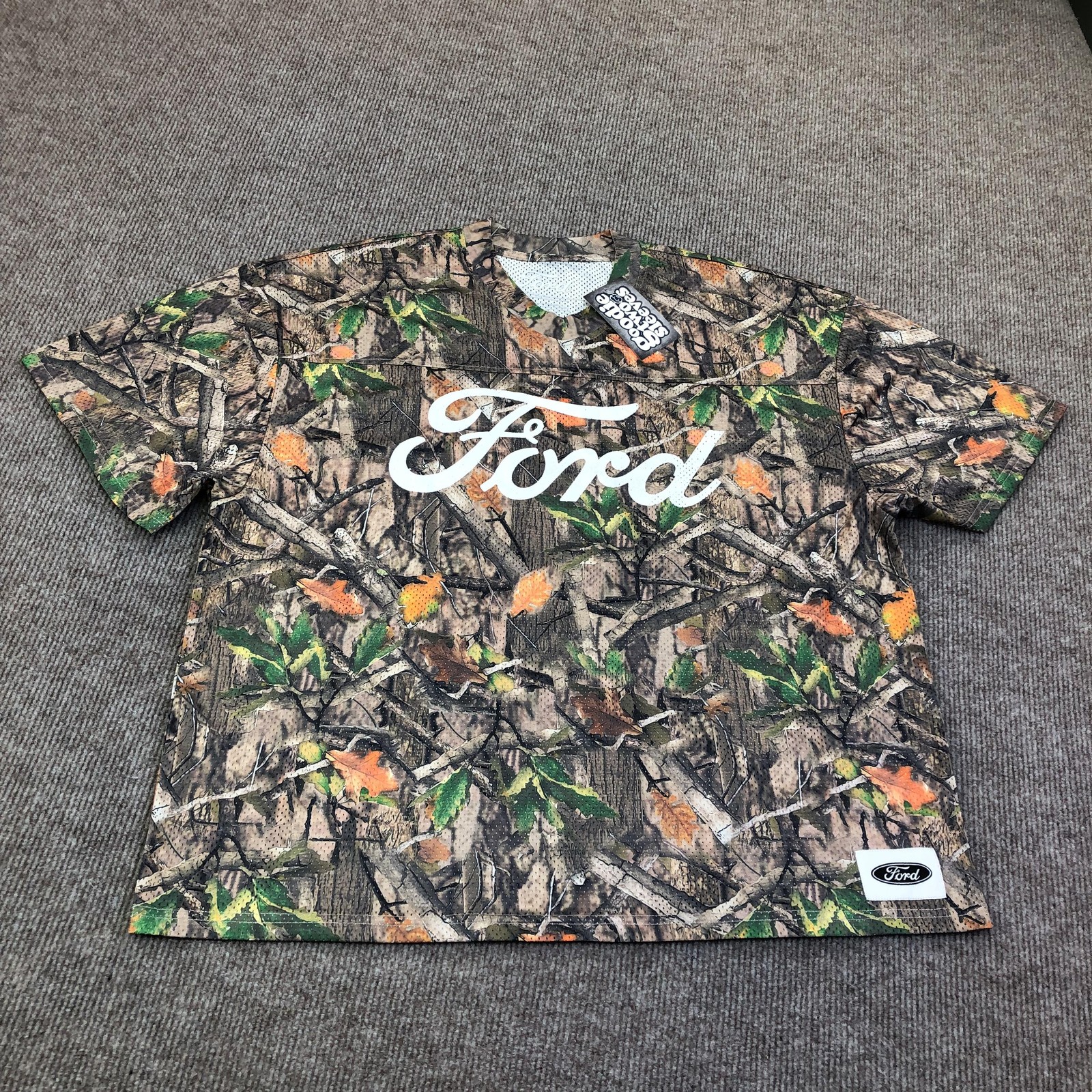 Ford Shirt Mens Medium Brown Camo 03 Jersey Graphic Tee Tagless Hunting